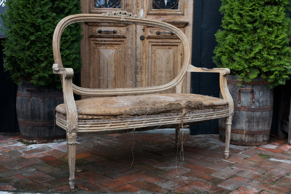 19th Century French Bleached Undressed Sofa