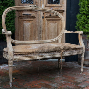 19th Century French Bleached Undressed Sofa