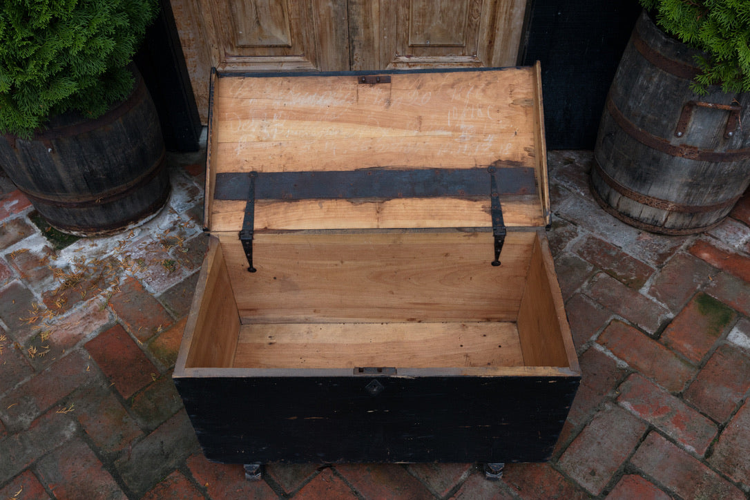 19th Century French Pine Monastery Trunk - No 2