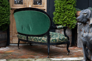 Original Napoleon III Sofa - Green Tapestry