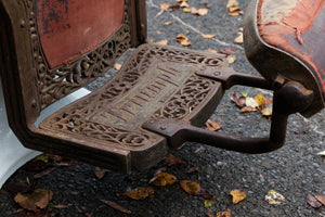 Antique Porcelain & Cast Iron Triumph Barbers Chair