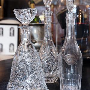 Beautiful Antique Crystal & Glass Decanters - No 2