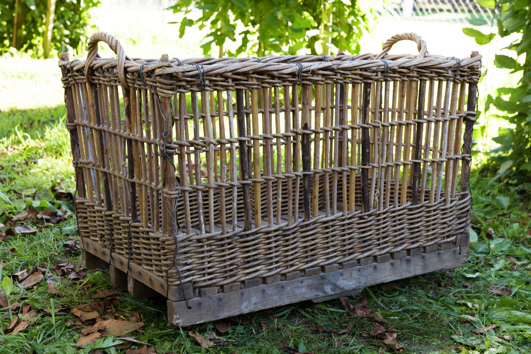 Large Vintage French Wicker Trolley - No 25