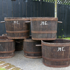 Antique French Grape Harvest Barrels