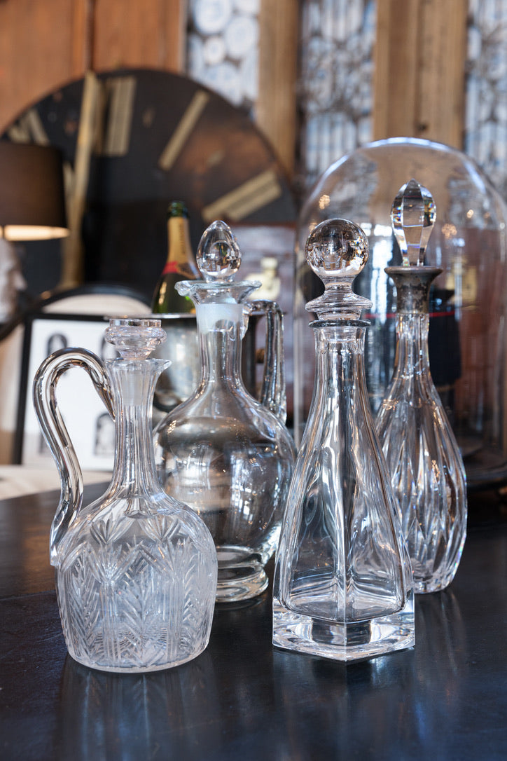 Beautiful Antique Crystal & Glass Decanters - No 3