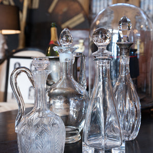 Beautiful Antique Crystal & Glass Decanters - No 3