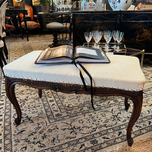 Antique French Oak Undressed Stool