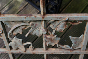 Antique French Cast Iron Grills - Twins Green Patina