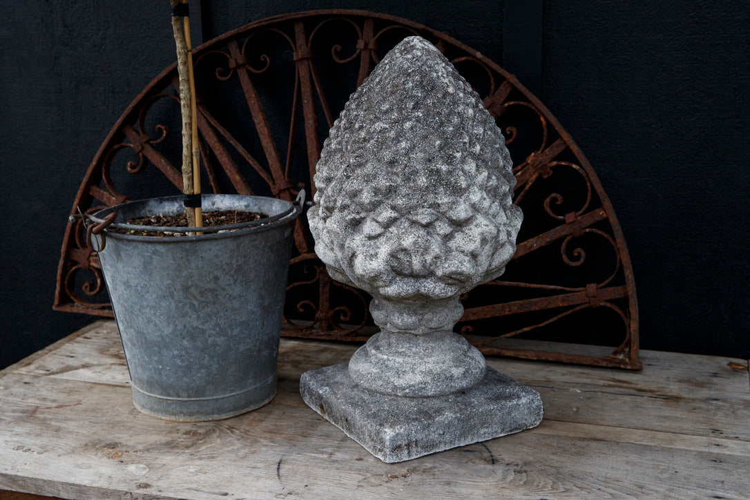 Antique French Stone Pineapple Finial