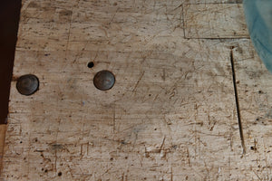 1930's French Bleached Oak Workbench