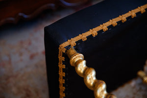 French Gold Gilded Ottoman