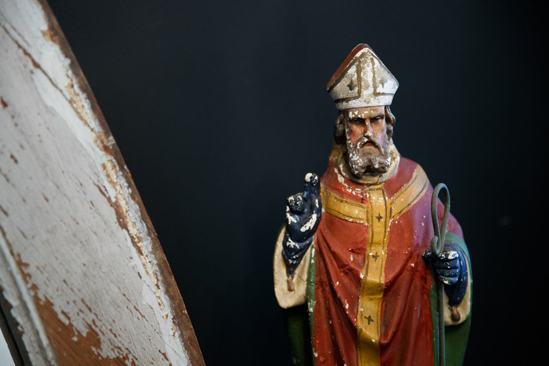 Vintage Plaster Religious Statues - Saint Therese & Saint