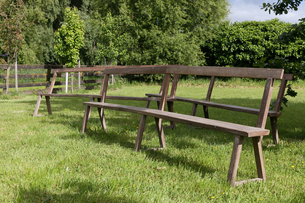 XL French Wooden Chapel Benches