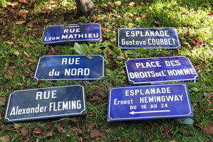 Original French Enamel Street Signs