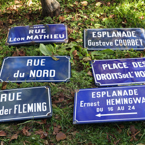 Original French Enamel Street Signs