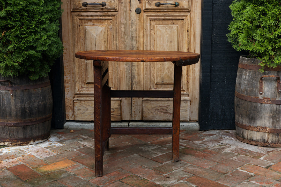Beautiful French Oak & Cherrywood Gate Leg Kitchen Table