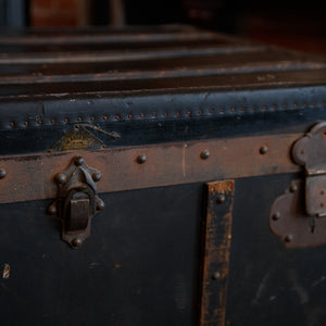Antique French Malard Paris Steamer Trunk