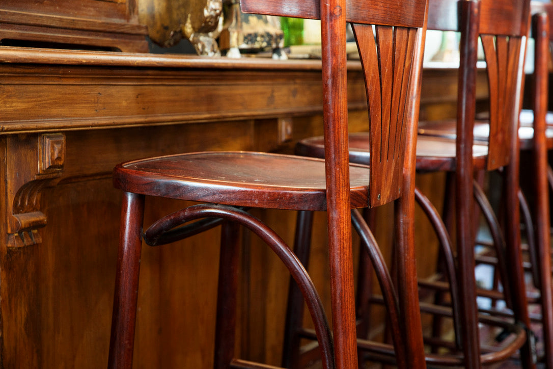 Wooden French Bistro Bar Chairs