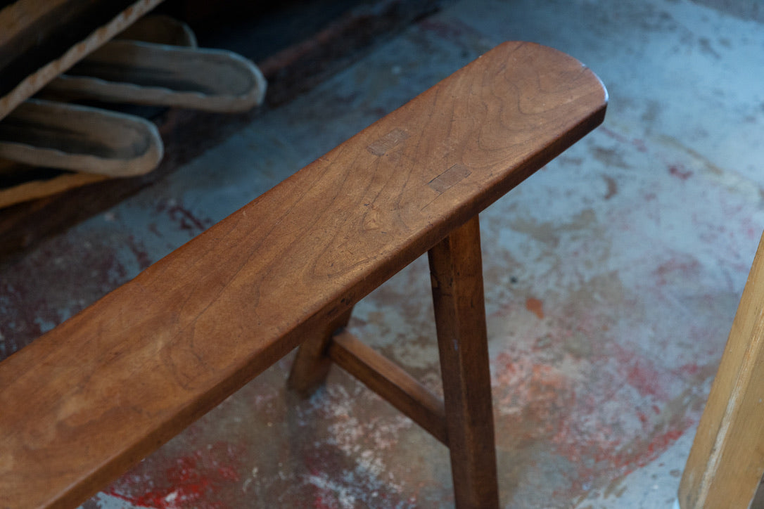 Antique French Cherrywood Bench Seat