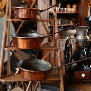 Vintage French Copper Pan Set