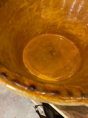 Original Large 19th Century French Provincial Tian/ Confit Bowl