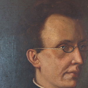 French Oil Portrait - Monsieur With Glasses