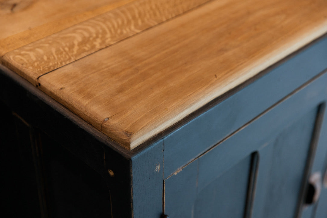 Large French Oak Sideboard - Black