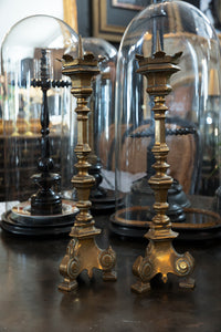 French Brass Candlesticks - No 1