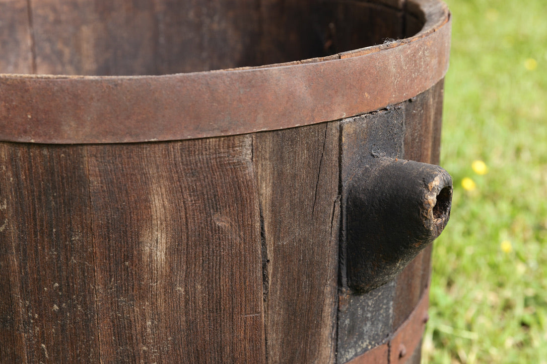 19th Century Wooden Vineyard Barrel