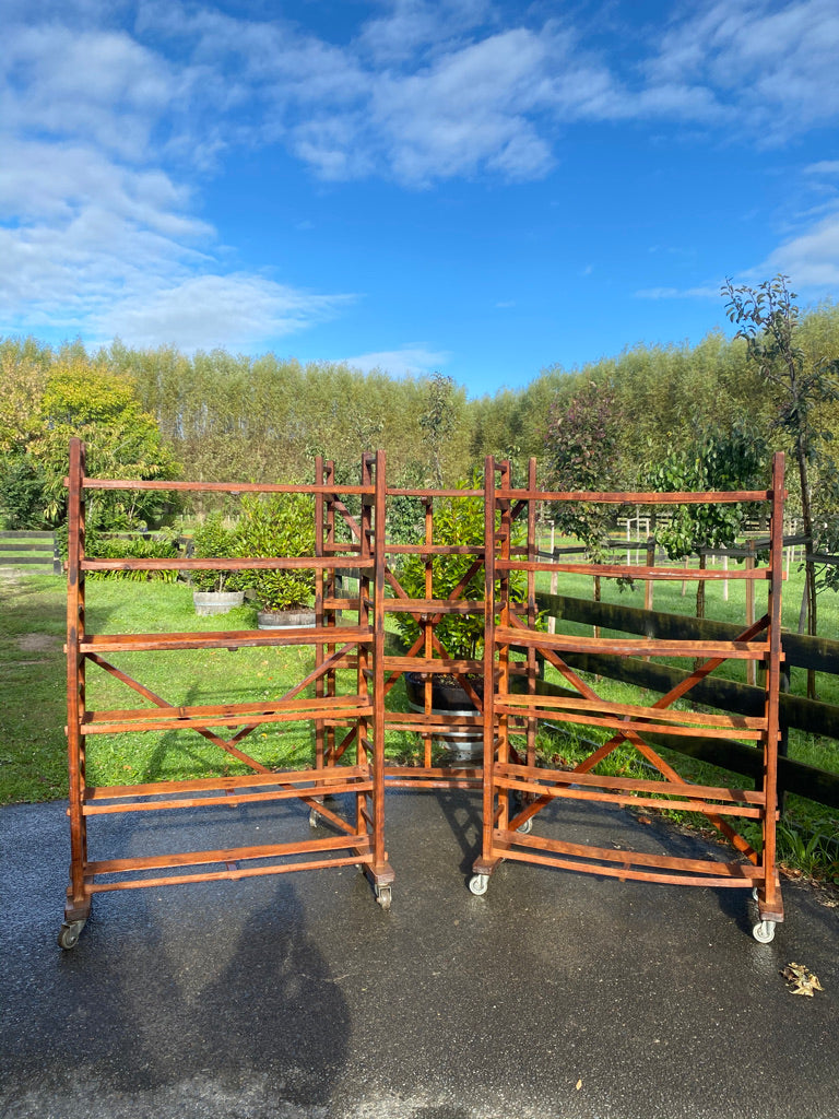 1930's Belgium Wooden Bakery Racks