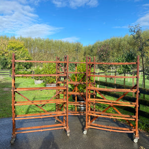 1930's Belgium Wooden Bakery Racks