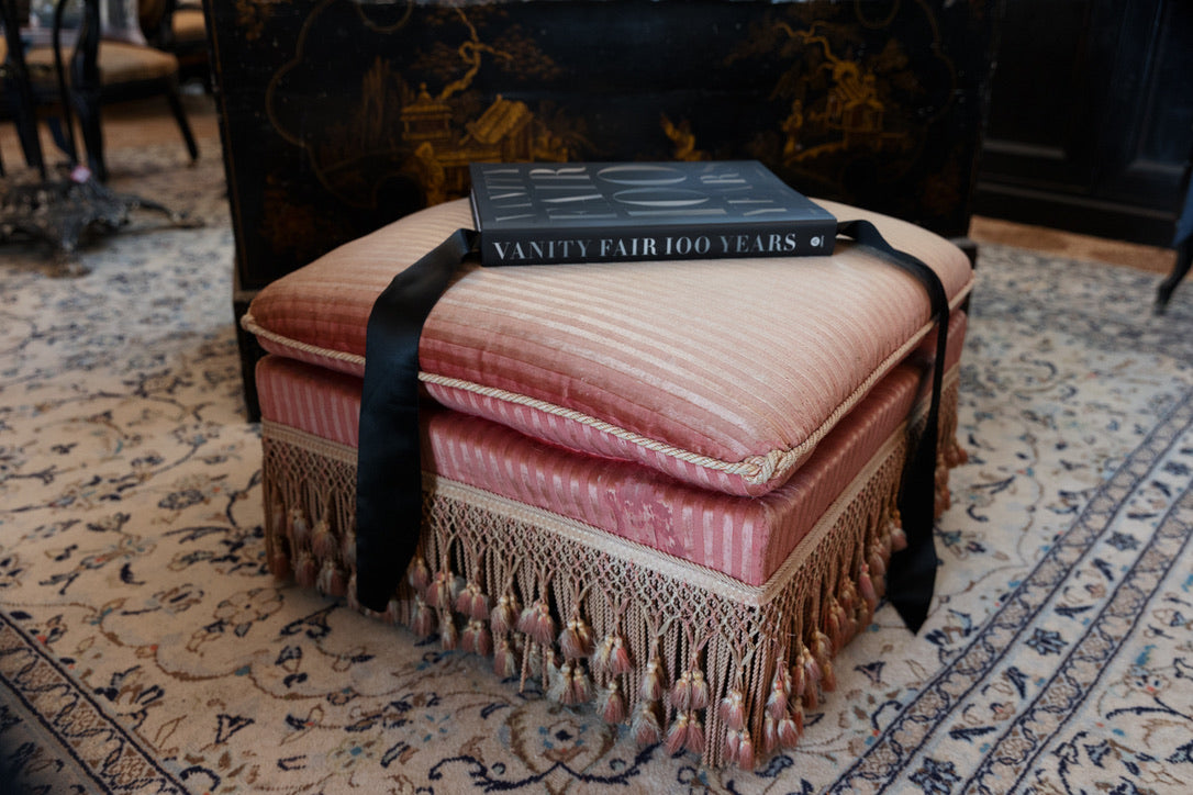 19th Century French Silk Ottoman