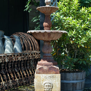 19th Century French Two-Tiered Cast Iron Fountain