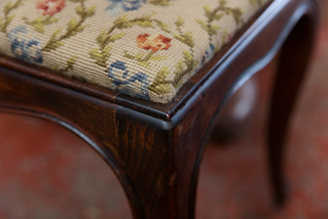 Sweet French Oak Tapestry Stool