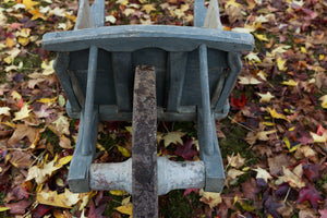 Antique French Farmhouse Wooden Wheelbarrow