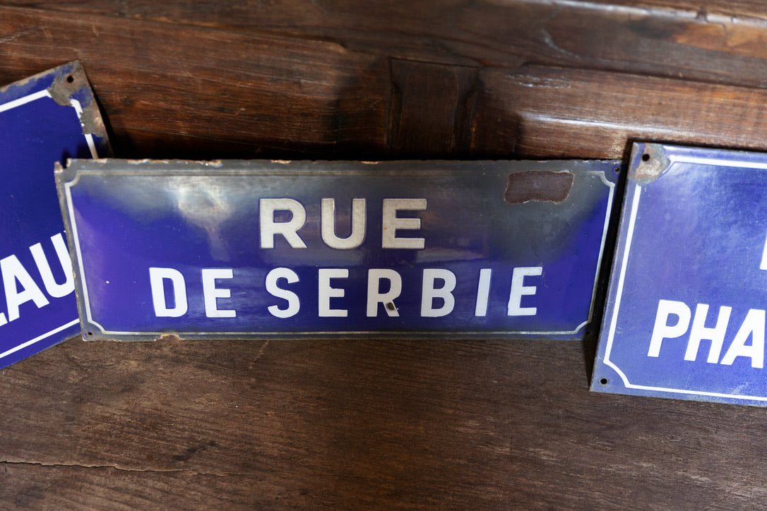 Original French Enamel Street Signs - No 5