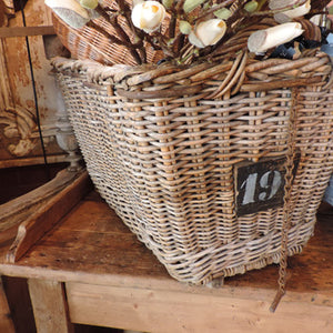 French Factory Wicker Basket
