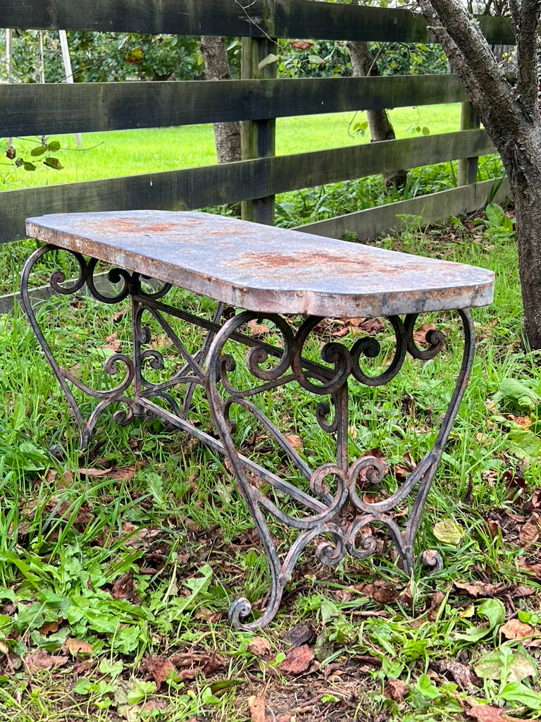French Metal Garden Table