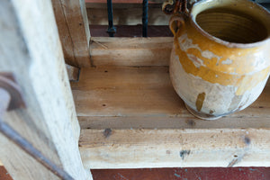 1930's French Bleached Oak Workbench