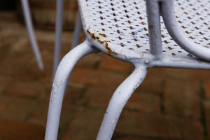 Lilac Metal Garden Carver Chairs