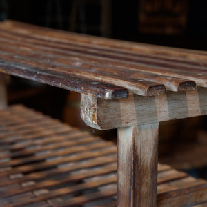 Vintage French Wooden Bakery Rack