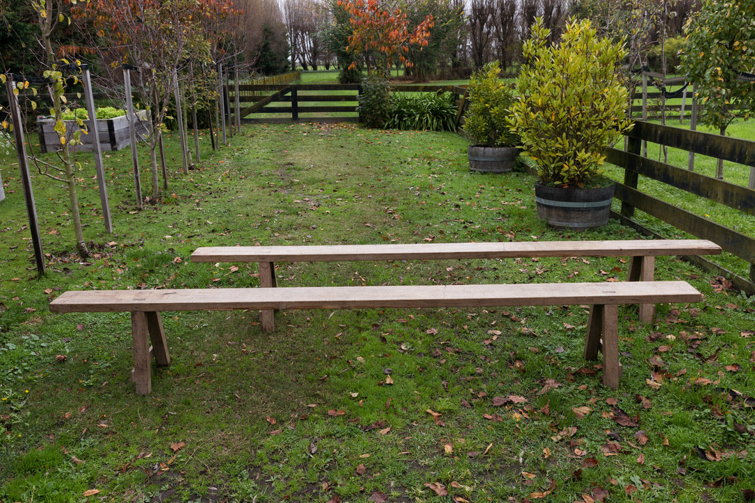 XL Vintage French Oak Bench Seats