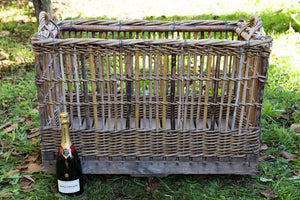 Large Vintage French Wicker Trolley - No 25