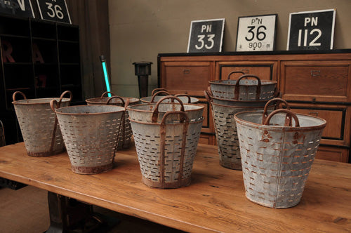 Metal French Olive baskets