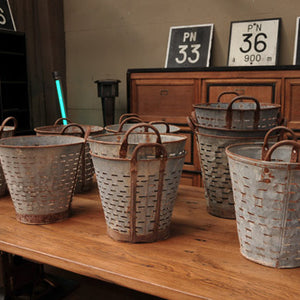 Metal French Olive baskets