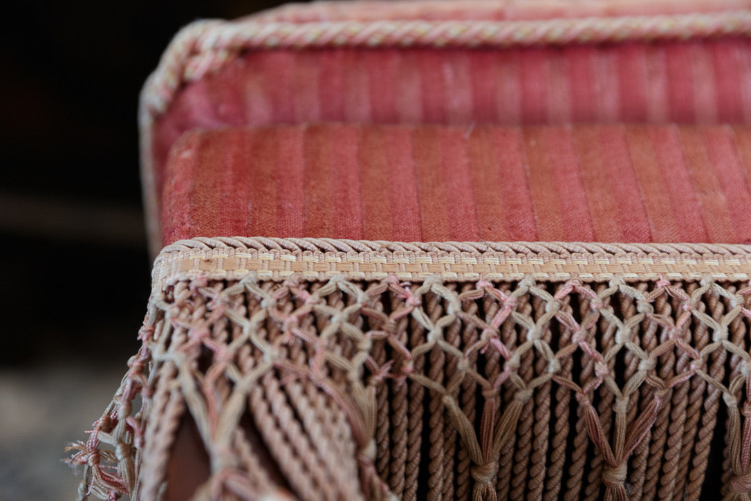 19th Century French Silk Ottoman