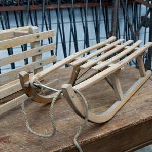 Original Vintage Wooden French Sleigh Sledge