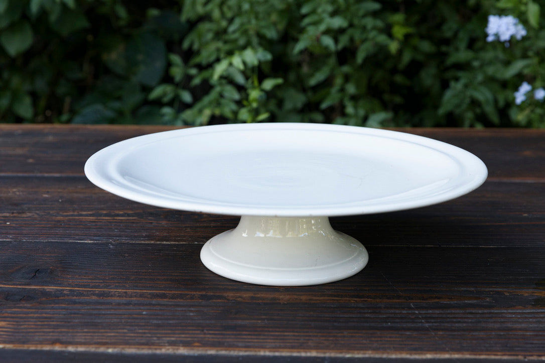 Antique White Porcelain Belgium Cake Plates