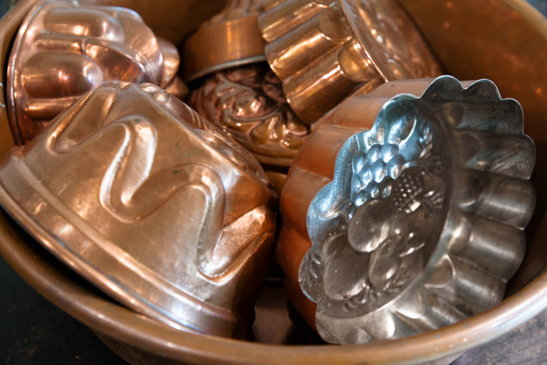 Vintage French Copper Cake/Jelly Moulds