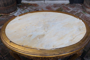 Italian Marble Topped Gilded Parlour Table